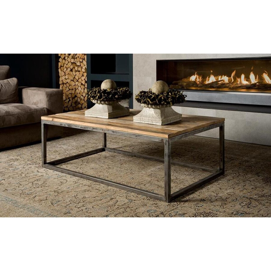 Tower Living Salontafel Venetie - Rechthoek Bruin Hout - 138x80x50cm afbeelding 1