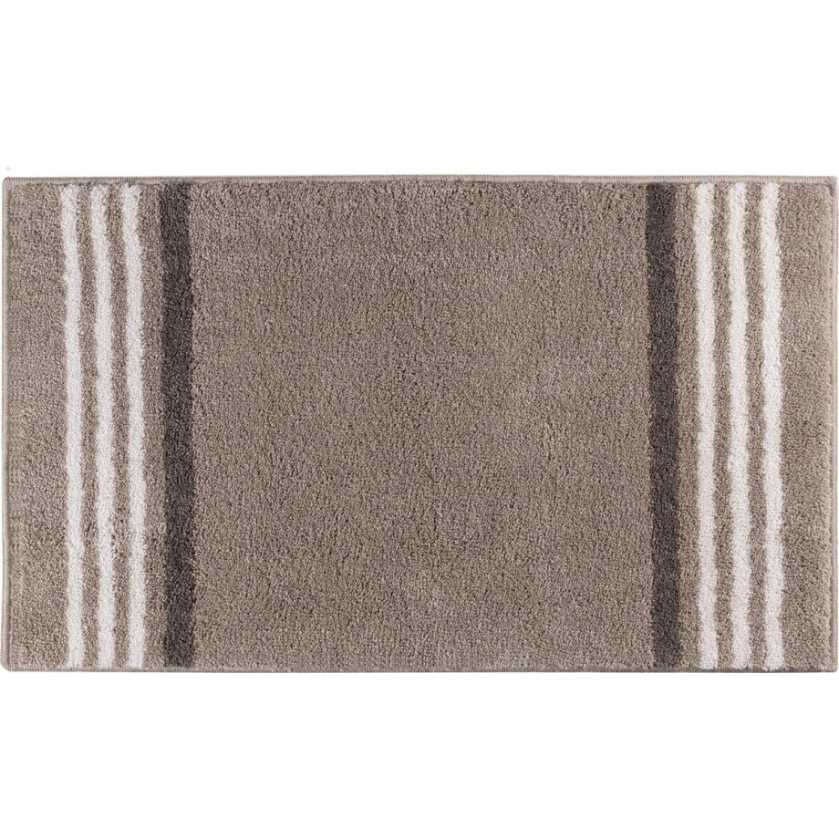 Casilin Badmat Antislip 70x120cm Lima - Waterabsorberende Badkamermat - Wasbaar en Sneldrogend - Voor Douche en Bad - Hoogpolig - Acryl - Rechthoek - Bruin, Zand afbeelding 1