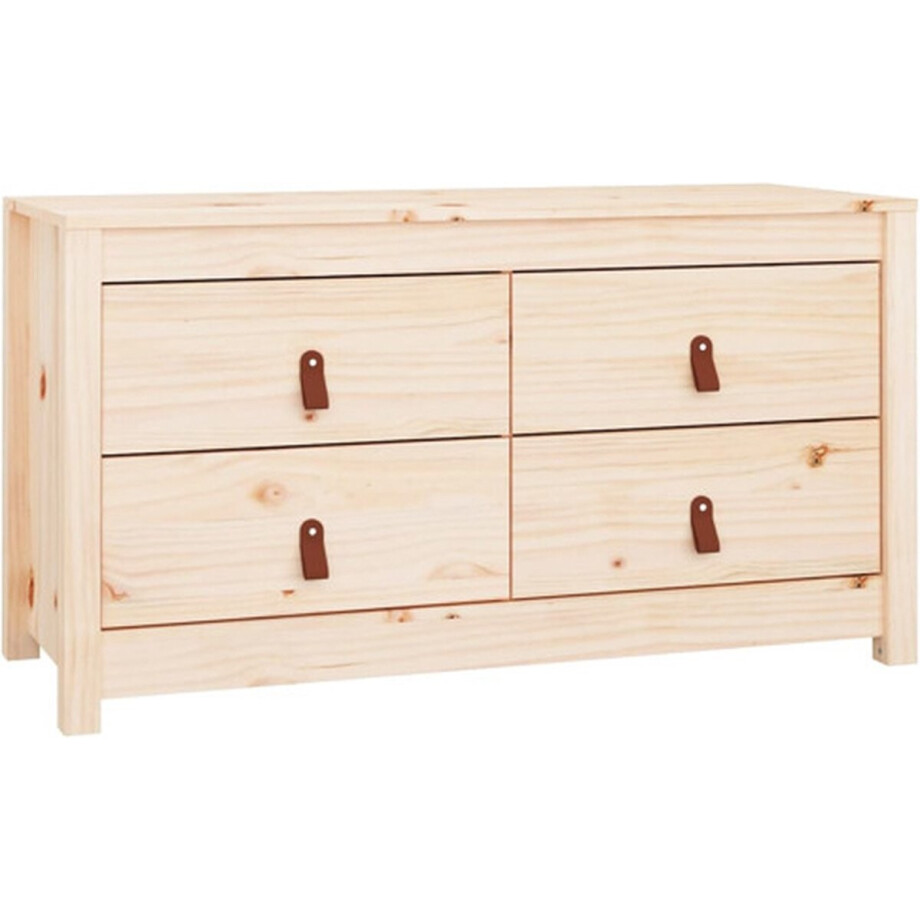 vidaXL - Dressoir - 100x40x54 - cm - massief - grenenhout afbeelding 1