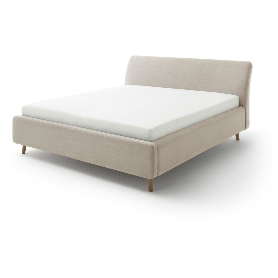 Meise Möbel Mila gestoffeerd bed met lattenbodem incl. houten lattenbodem/hoofdbord glad Meise Möbel Mila gestoffeerd bed met lattenbodem incl. houten lattenbodem/hoofdbord glad afbeelding 1