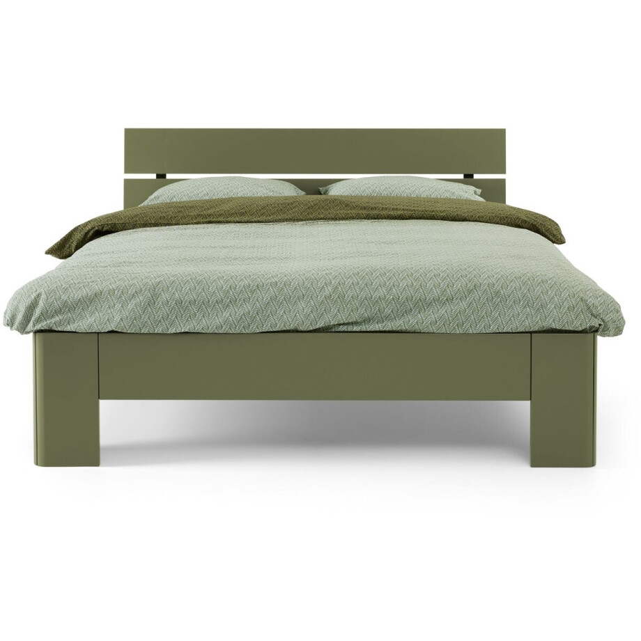 B Bright Bed Fresh met hoofdbord - 180 x 220 cm - rietgroen B Bright Bed Fresh met hoofdbord - 180 x 220 cm - rietgroen afbeelding 1