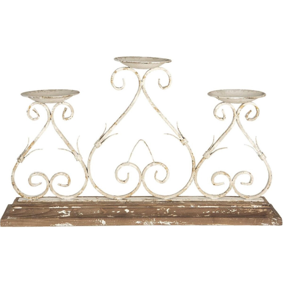 Clayre & Eef Kandelaar 71x14x42 cm Bruin Ijzer Rechthoek Kaarsenstandaard Clayre & Eef Kandelaar 71x14x42 cm Bruin Ijzer Rechthoek Kaarsenstandaard afbeelding 1