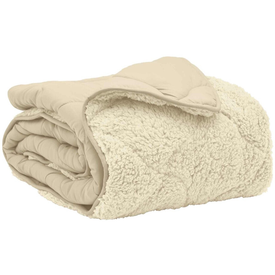 vidaXL - Volledig - Jaar - Dekbed - Gekwilt - Crème - 200 - x - 200 - cm afbeelding 1