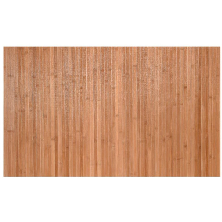 vidaXL - Vloerkleed - rechthoekig - 60x100 - cm - bamboe - naturel afbeelding 1