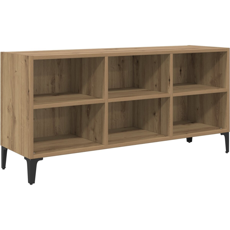 vidaXL - Tv-meubelset - 103,5 - x - 30 - x - 50 - cm - Bruin - Geconstrueerd - hout vidaXL - Tv-meubelset - 103,5 - x - 30 - x - 50 - cm - Bruin - Geconstrueerd - hout afbeelding 1