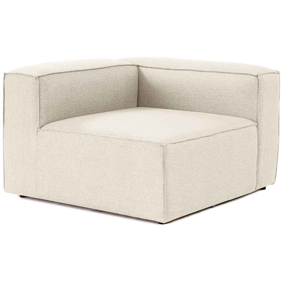 Dimehouse Lounge Hoek element links modulaire bank Fora ecru - Linnen - Modern - 107 x 66 x 105 cm afbeelding 1