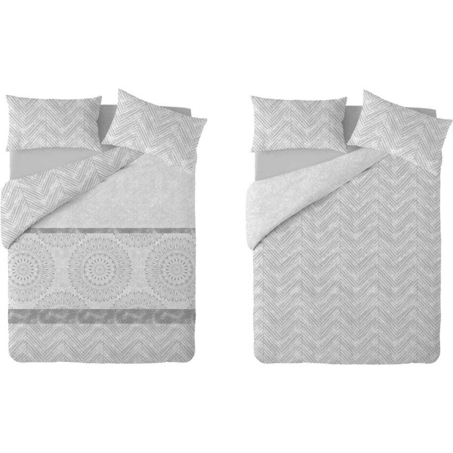 White-Label® Dekbedovertrek 240 x 220 Katoen - Grijs afbeelding 1