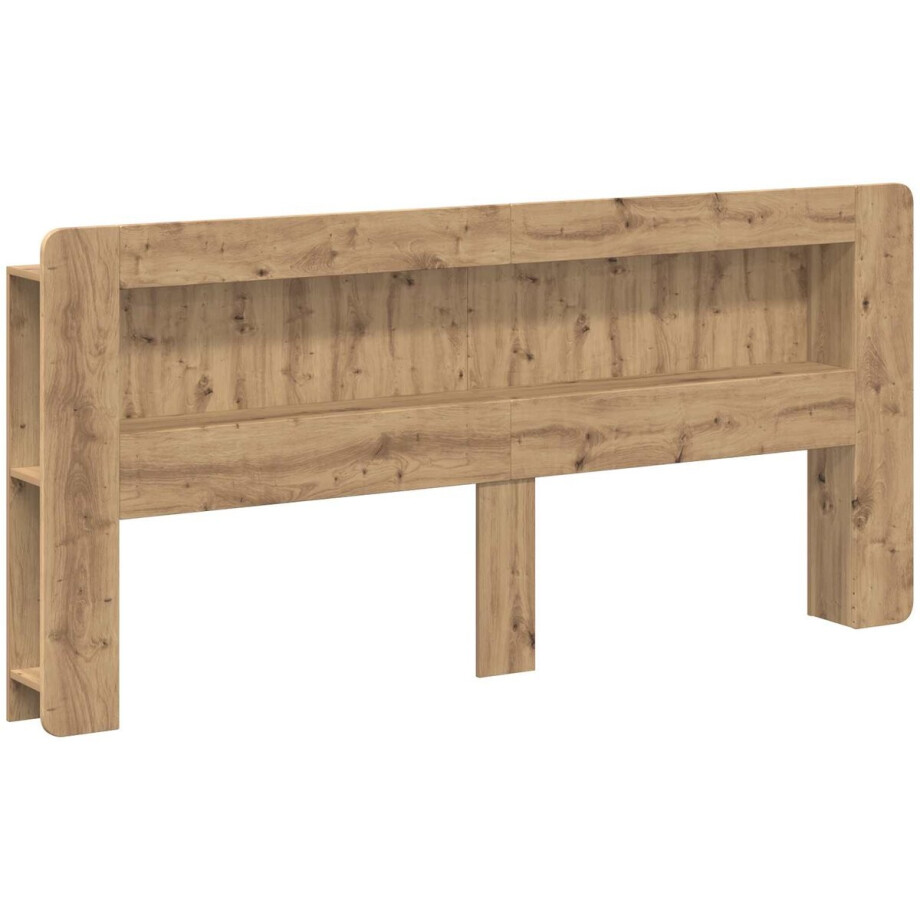 vidaXL - Hoofdeinde - Kast - Artisanaal - eiken - 200 - cm - Geconstrueerd - hout vidaXL - Hoofdeinde - Kast - Artisanaal - eiken - 200 - cm - Geconstrueerd - hout afbeelding 1