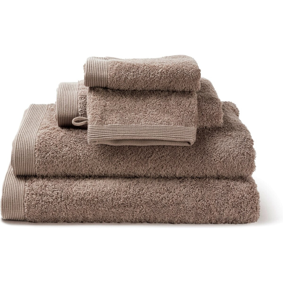 Casilin Handdoeken Set - Como - 2 douchelakens (70x140cm) + 1 handdoek (50 x 100cm) + 2 washandjes - Walnut - Taupe afbeelding 1