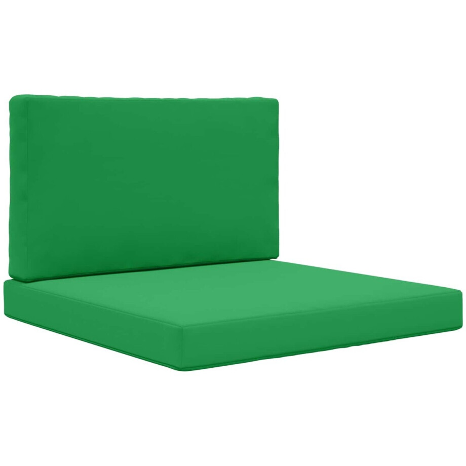 vidaXL - Buitenbankkussen - 2 - pcs - Groen - Polyester vidaXL - Buitenbankkussen - 2 - pcs - Groen - Polyester afbeelding 1