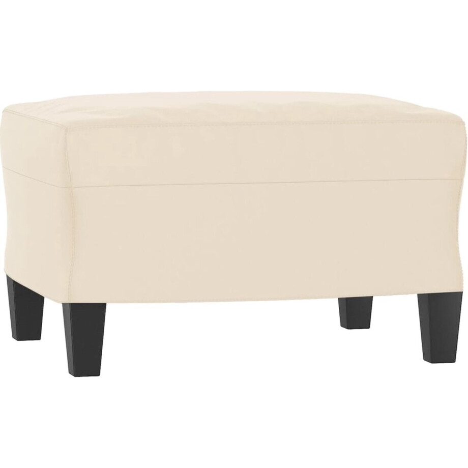 vidaXL - Voetenbank - 60x50x41 - cm - microvezelstof - beige vidaXL - Voetenbank - 60x50x41 - cm - microvezelstof - beige afbeelding 1
