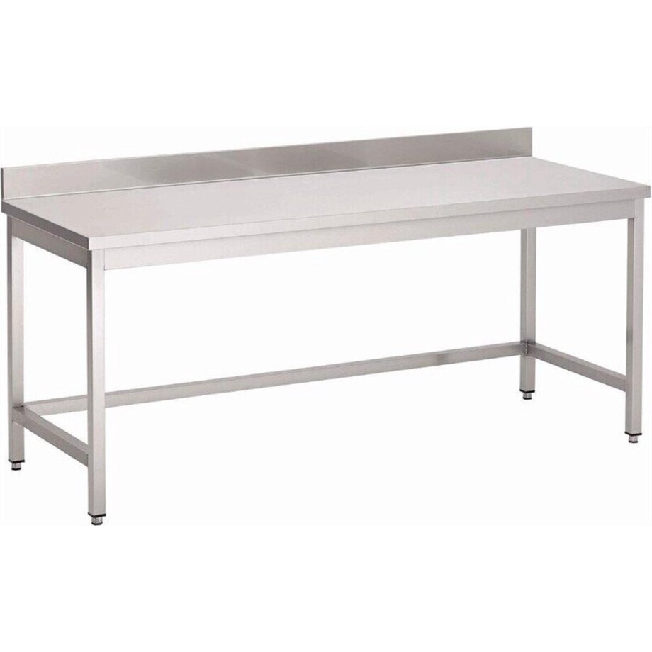 Gastro M - RVS Werktafel - Zonder Onderblad - Achteropstand - 180x70x85cm GN120 - Horeca & Professioneel afbeelding 1