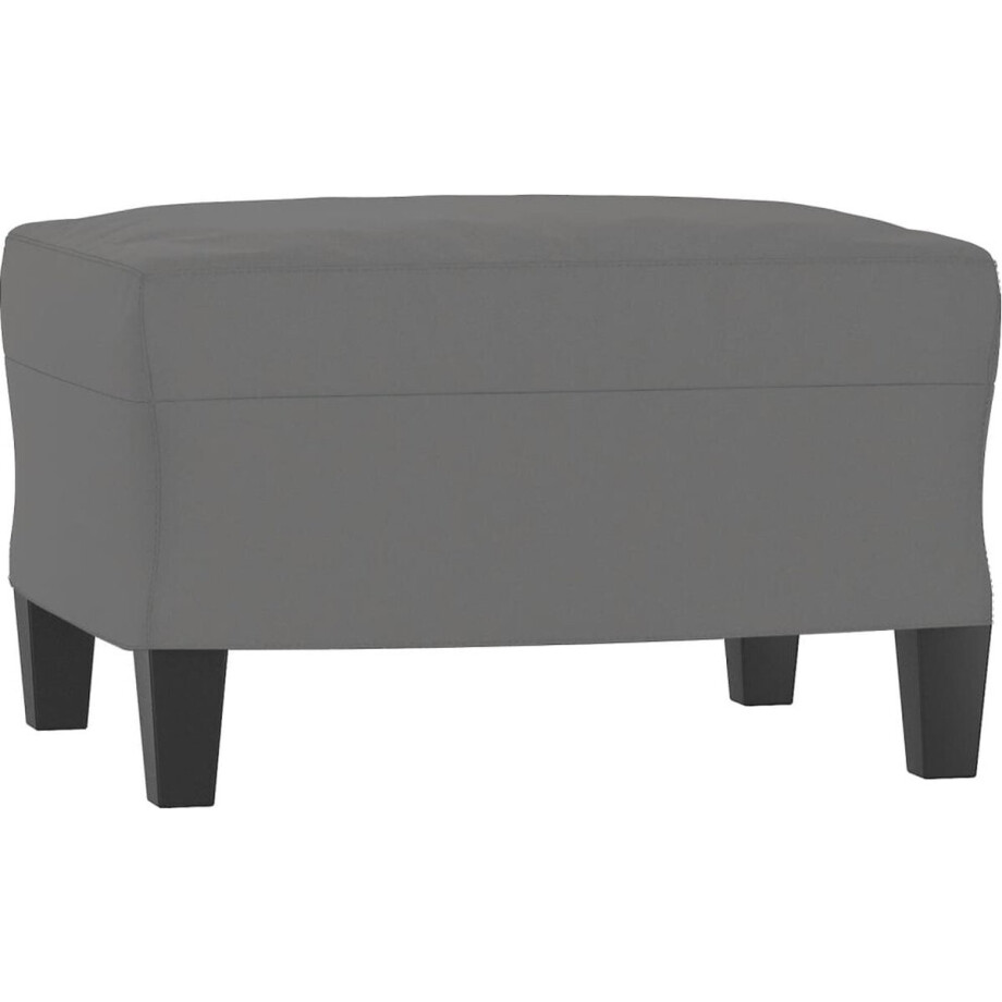 vidaXL - Voetenbank - 60x50x41 - cm - microvezelstof - donkergrijs vidaXL - Voetenbank - 60x50x41 - cm - microvezelstof - donkergrijs afbeelding 1