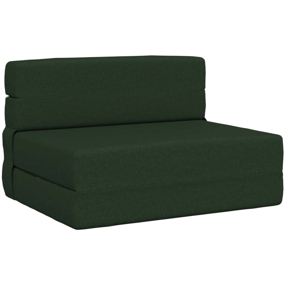 vidaXL - Vouwbare - Sofa - Bed - Donkergroen - 70 - x - 72 - x - 60 - cm - Stof afbeelding 1