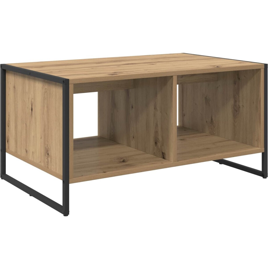vidaXL - Salontafel - Ambachtelijk - Eiken - 80 - x - 50 - x - 40 - cm - Bewerkt - hout vidaXL - Salontafel - Ambachtelijk - Eiken - 80 - x - 50 - x - 40 - cm - Bewerkt - hout afbeelding 1