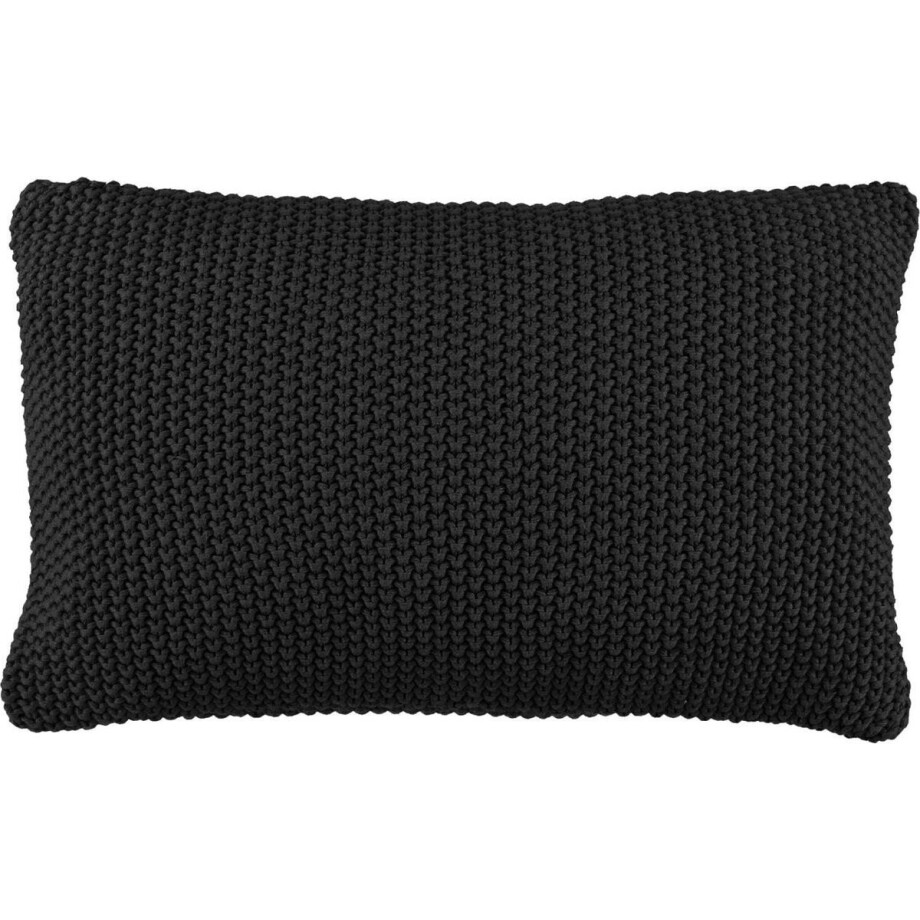 MARC O'POLO Nordic Knit Sierkussen Zwart - 30x60 cm afbeelding 1