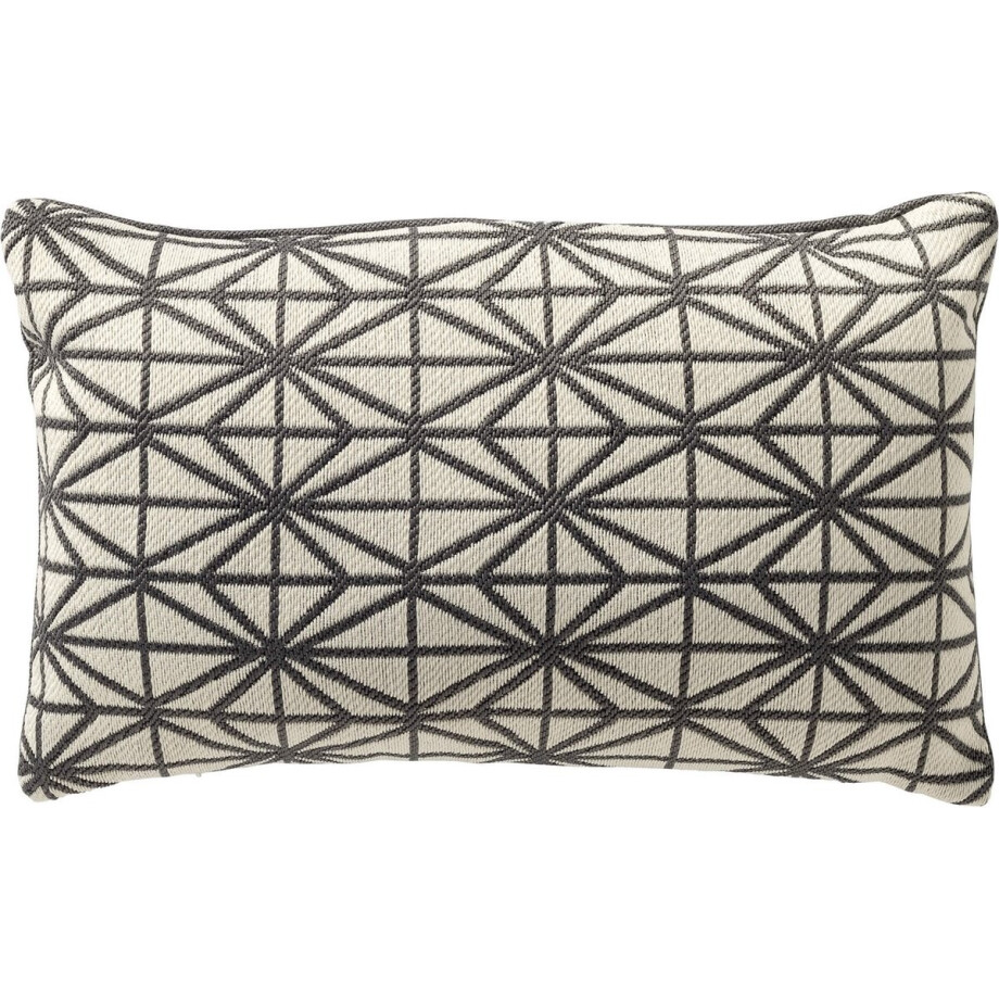 Dutch Decor NISA - kussenhoes outdoor 30x50 cm - waterafstotend en uv-bestendig - Charcoal Gray - antraciet afbeelding 1