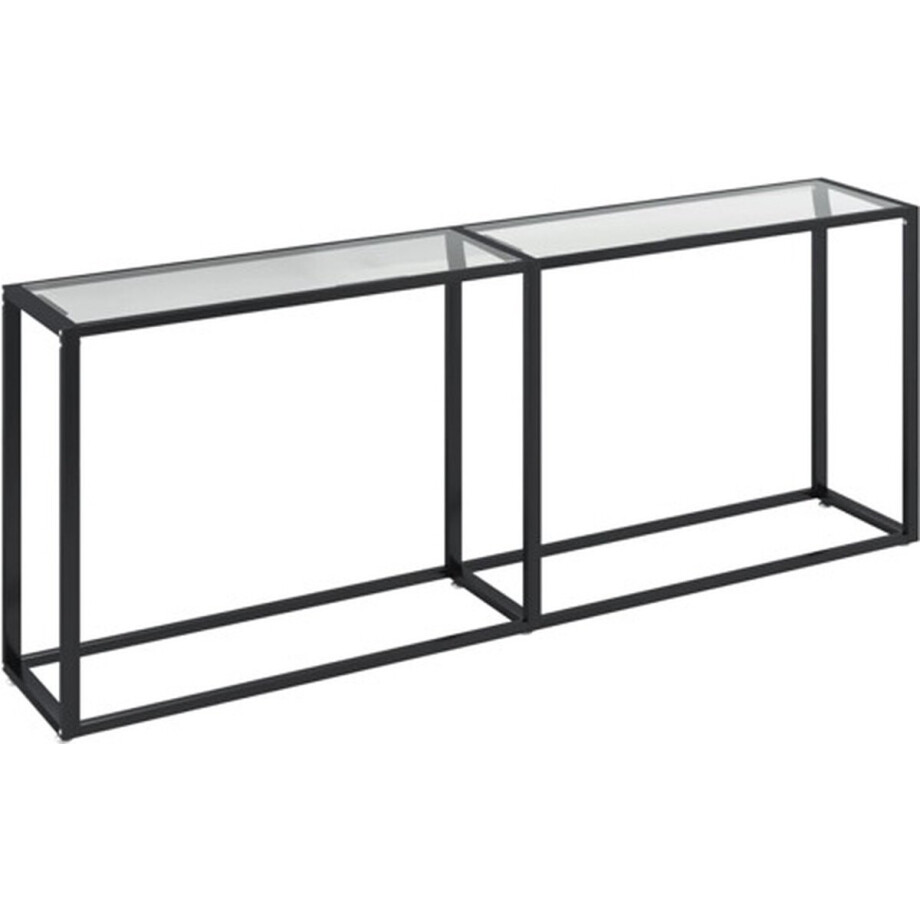vidaXL - Wandtafel - 200x35x75,5 - cm - gehard - glas - transparant afbeelding 1