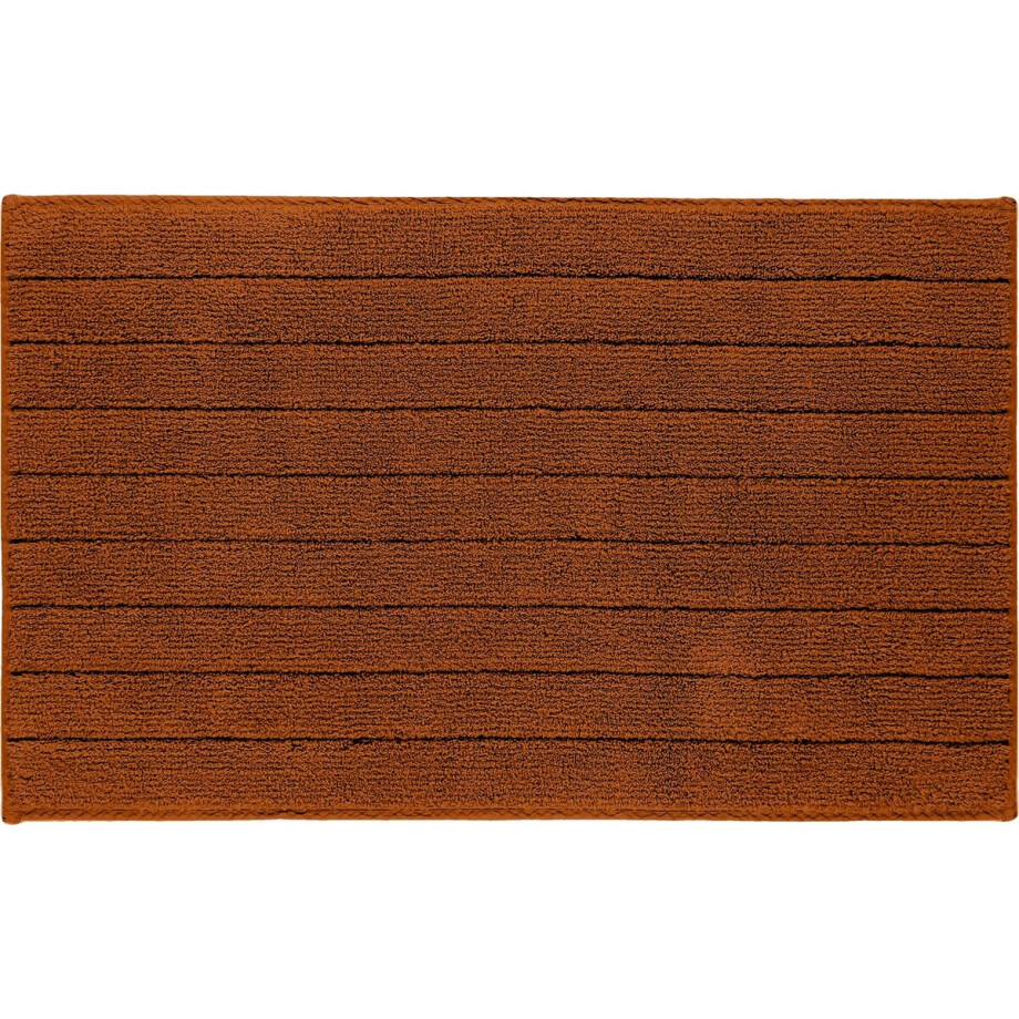 Casilin Badmat Antislip 60x100cm Luca - Waterabsorberende Badkamermat - Wasbaar en Sneldrogend - Voor Douche en Bad - 100% Katoen - Rechthoek - Oranje afbeelding 1