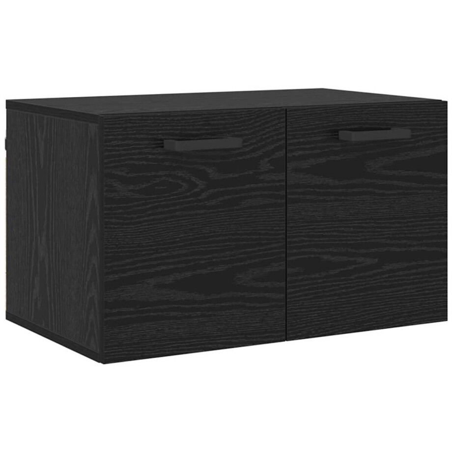 vidaXL - Wandkast - Zwart - eiken - 60 - x - 36.5 - x - 35 - cm - Bewerkt - hout vidaXL - Wandkast - Zwart - eiken - 60 - x - 36.5 - x - 35 - cm - Bewerkt - hout afbeelding 1