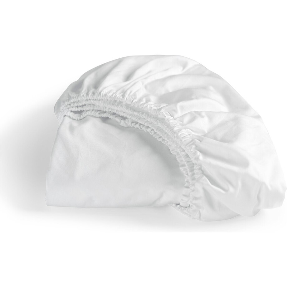 Cinderella - Sundays - Hoeslaken - 100% Katoen-Satijn - 90x220 cm - Tot 25 cm matrashoogte - Wit afbeelding 1