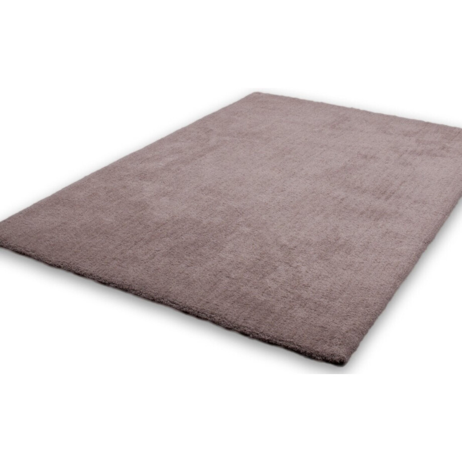 Lalee Velvet-vloerkleed- uni- effen- tapijt- shaggy- hoogpolig- karpet 120x170 cm beige afbeelding 1