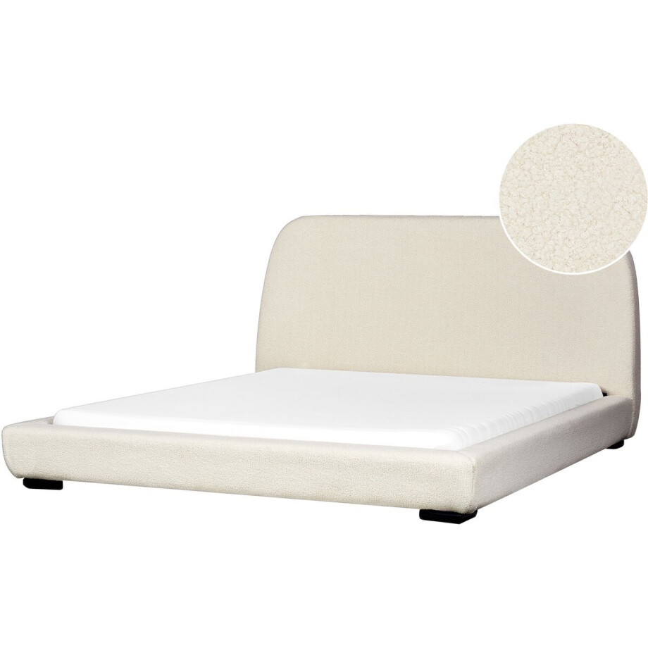 ROISEL - Waterbed - Lichtbeige - 160 x 200 cm - Bouclé afbeelding 1