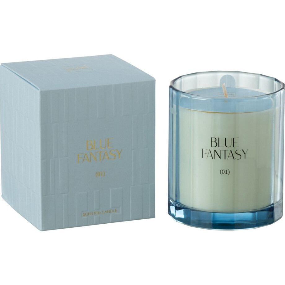 J-Line geurkaars Blue Fantasy - glas - blauw - 30U afbeelding 1