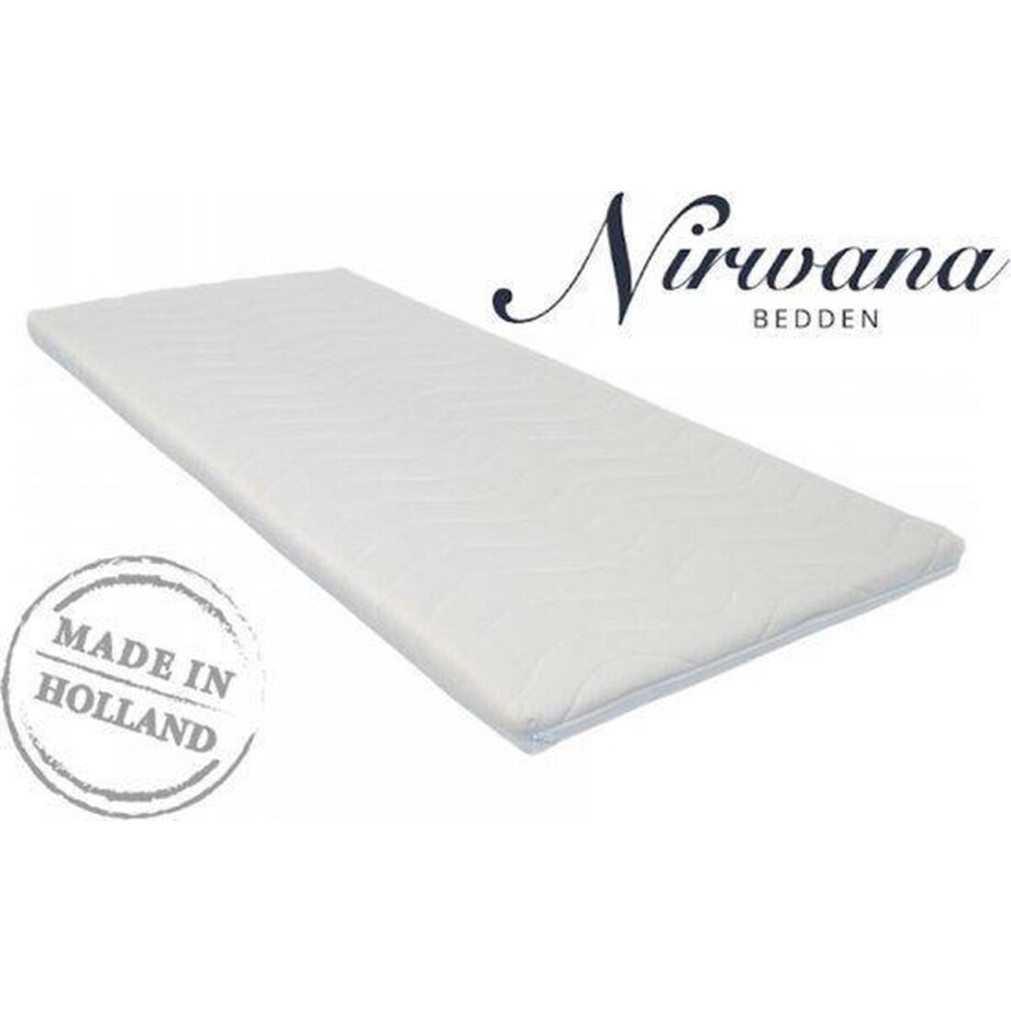 150x210 Premium Witte Nirwana Bedden Tijk + Rits (Topper) afbeelding 1