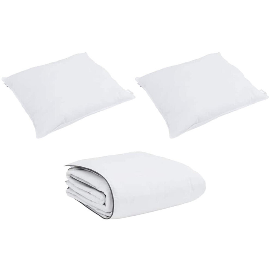 vidaXL - Winter - Duvet - met - kussen - 3 - pcs - Wit - Donsveer afbeelding 1