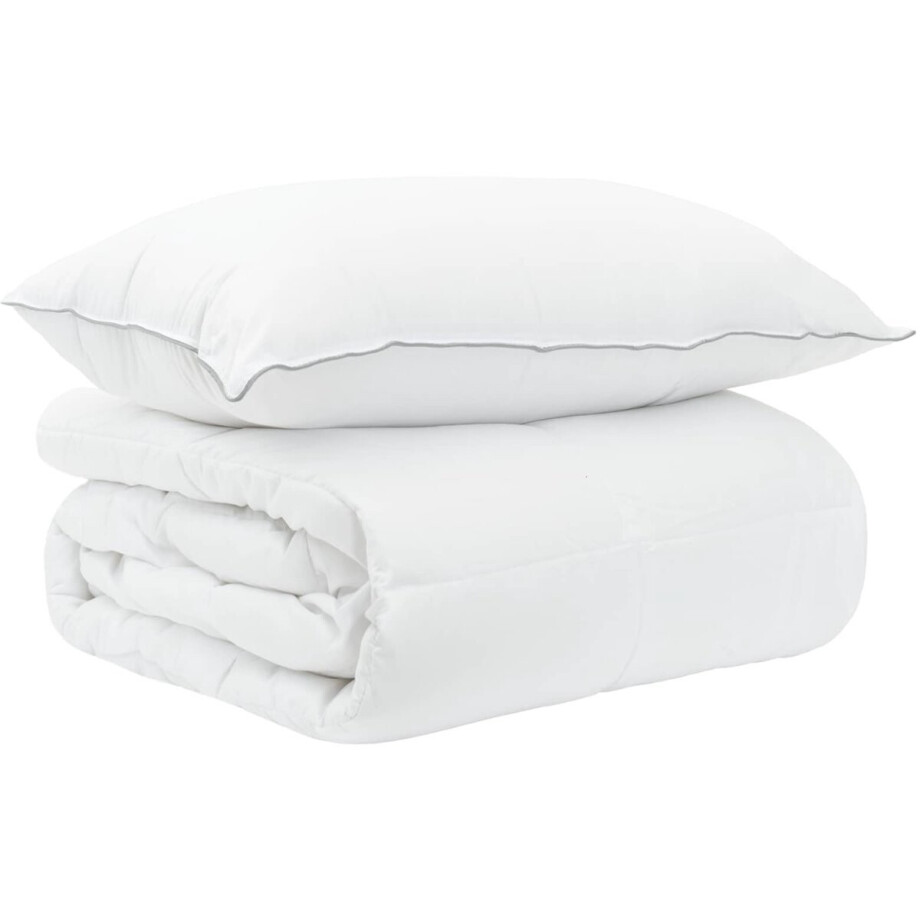 vidaXL - Deken - Set - 2 - st - 137 - x - 200 - cm - Winter - Bamboe - Wit vidaXL - Deken - Set - 2 - st - 137 - x - 200 - cm - Winter - Bamboe - Wit afbeelding