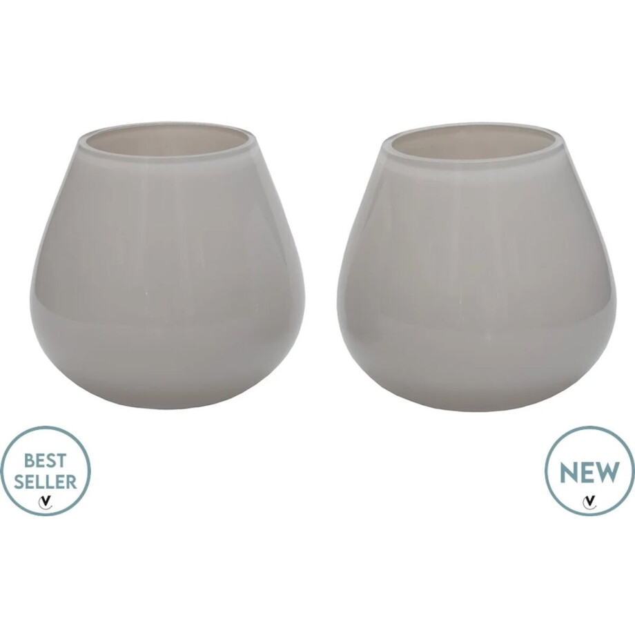Waxinelichthouder Tasman | XS | Ivory | Set van 2 | Ø12,5 x H11,5 cm Waxinelichthouder Tasman | XS | Ivory | Set van 2 | Ø12,5 x H11,5 cm afbeelding 1