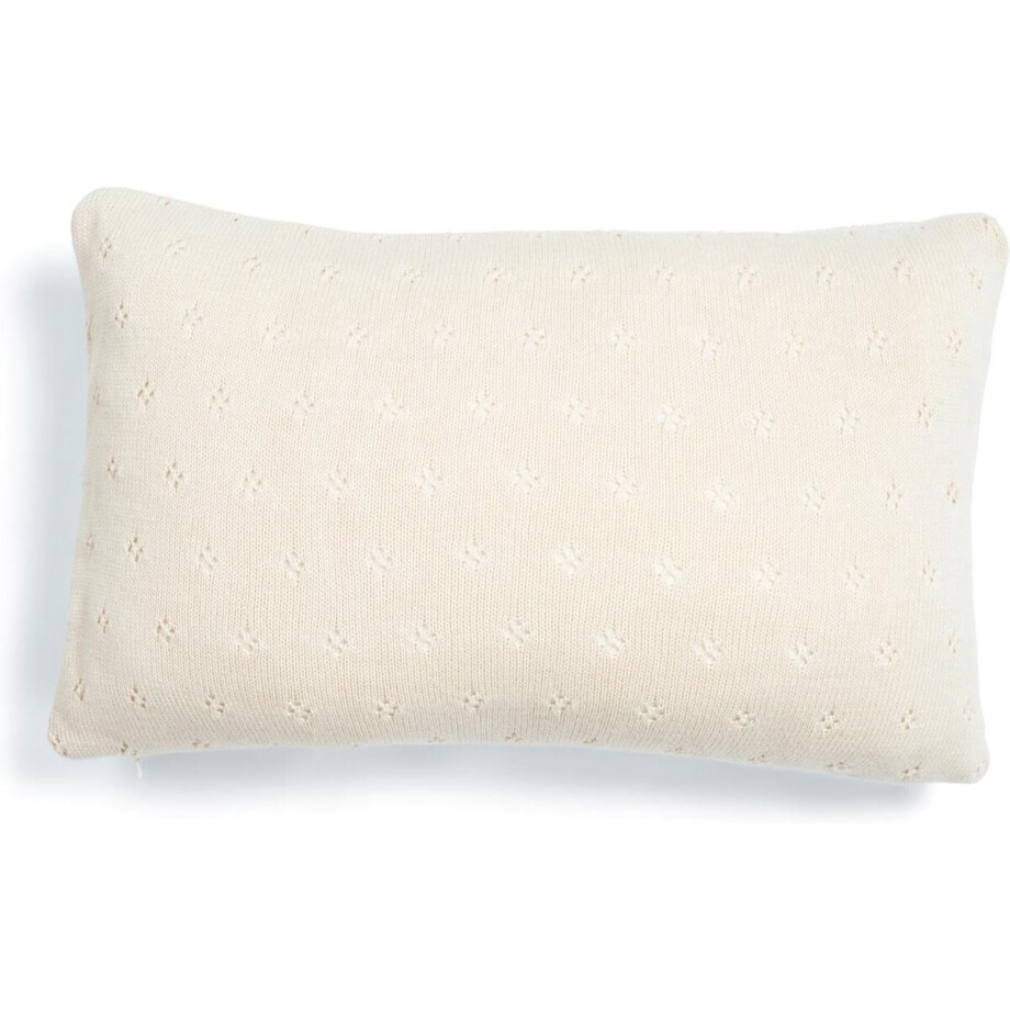 ESSENZA Knitted Ajour Sierkussen Antique white - 30x50 cm afbeelding 1
