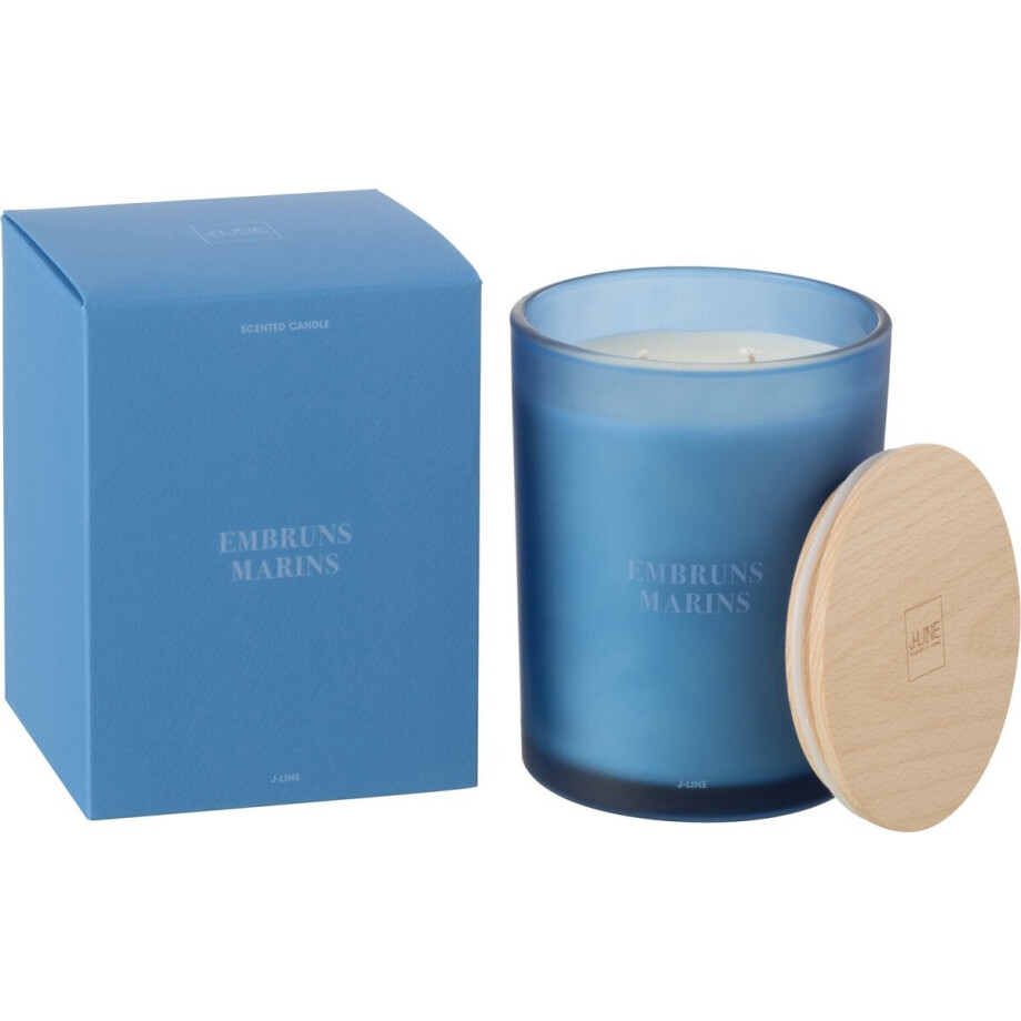 J-Line geurkaars Accords Essentiels - Embruns Marins - blauw - 52U J-Line geurkaars Accords Essentiels - Embruns Marins - blauw - 52U afbeelding 1