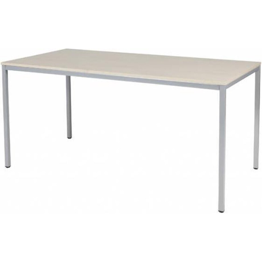 Bureautafel - Domino Basic 160x80 Eiken - alu frame afbeelding 1