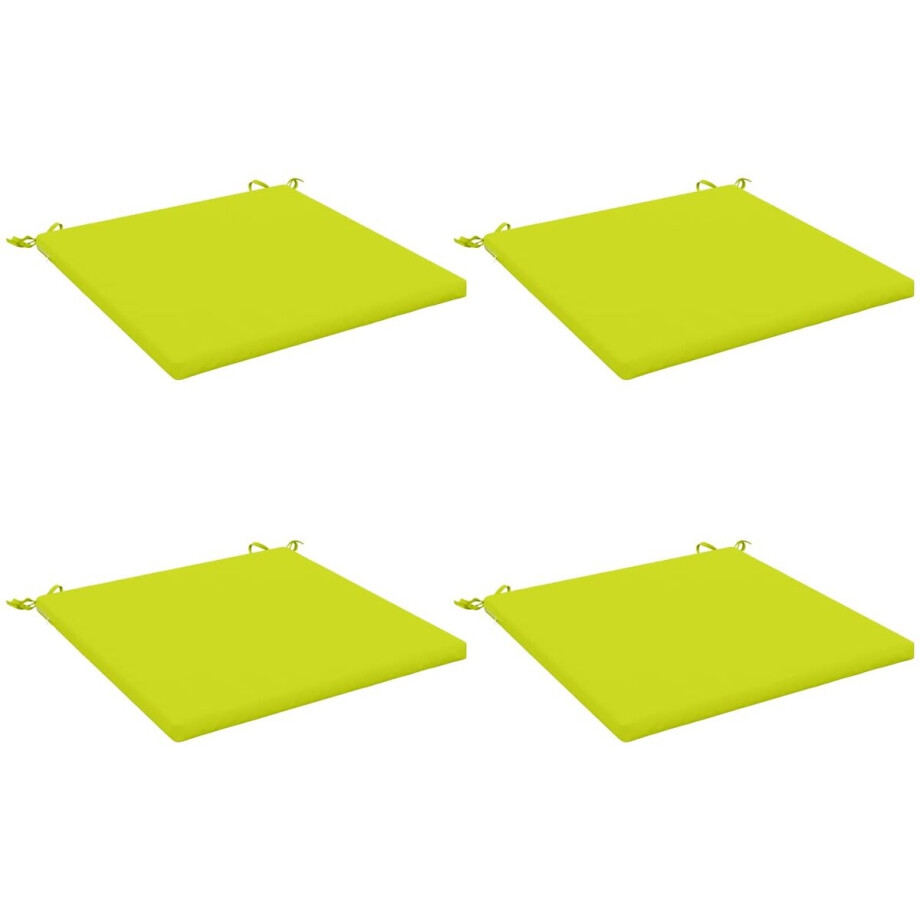 vidaXL - 4-Piece - Zitkussens - SOEST - 4 - st - 100% - Polyester - Heldere - Groen. vidaXL - 4-Piece - Zitkussens - SOEST - 4 - st - 100% - Polyester - Heldere - Groen. afbeelding 1