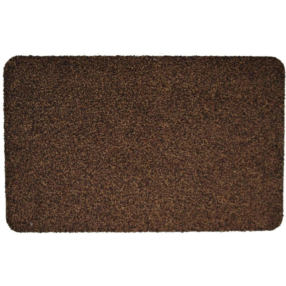 Wasbare Deurmat Aqua Stop 50 × 80 cm - Brown afbeelding 1