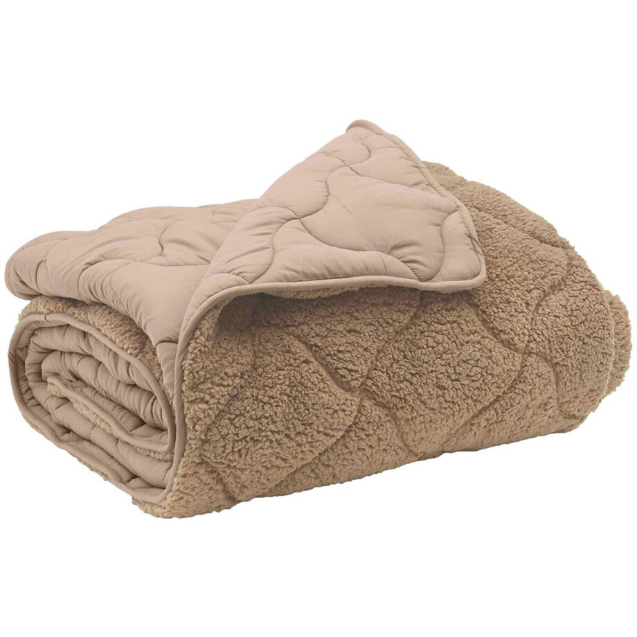 vidaXL - Zomer - Deken - 200 - x - 200 - cm - Zomer - Taupe - Ademend afbeelding 1
