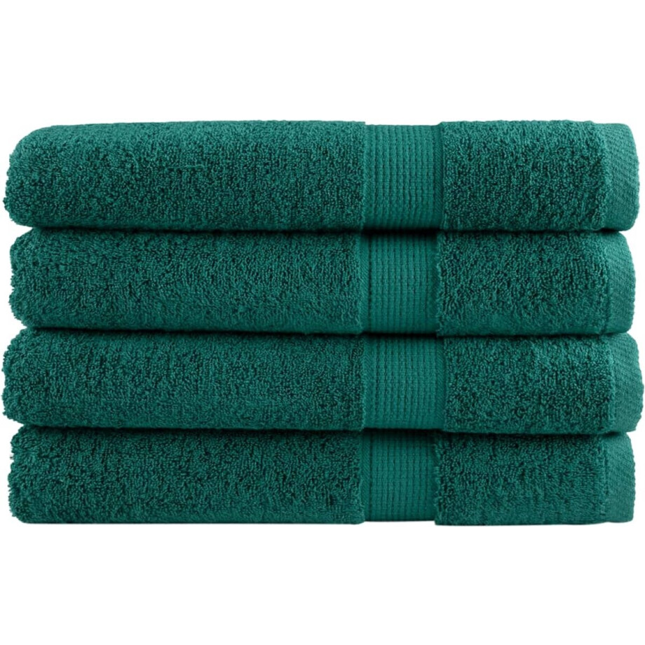 vidaXL - Saunadoeken - SOLUND - 4 - st - 600 - g/m² - 80x200 - cm - groen vidaXL - Saunadoeken - SOLUND - 4 - st - 600 - g/m² - 80x200 - cm - groen afbeelding 1