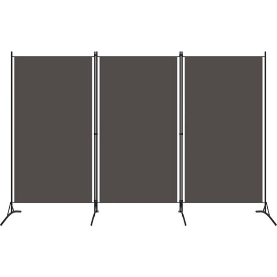 vidaXL - Kamerscherm - met - 3 - panelen - 260x180 - cm - antraciet afbeelding 1