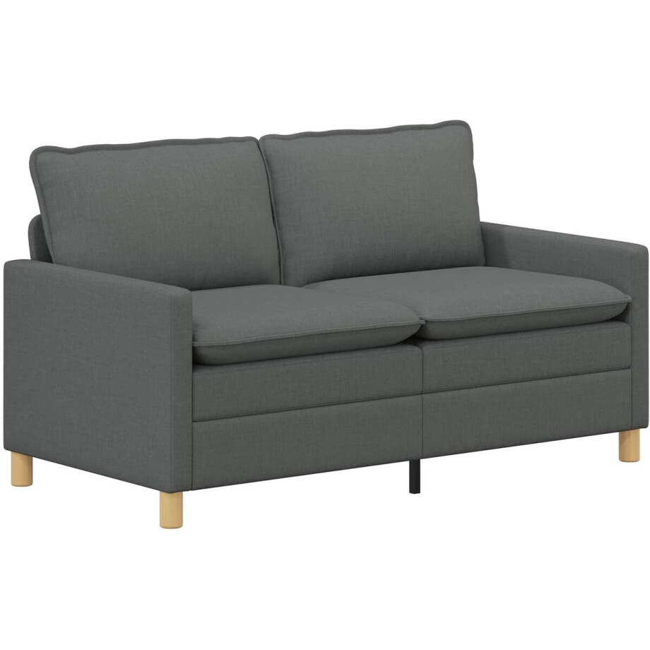 vidaXL - Bank - Donkergrijs - 156 - x - 81 - x - 87,5 - cm - Stof vidaXL - Bank - Donkergrijs - 156 - x - 81 - x - 87,5 - cm - Stof afbeelding 1