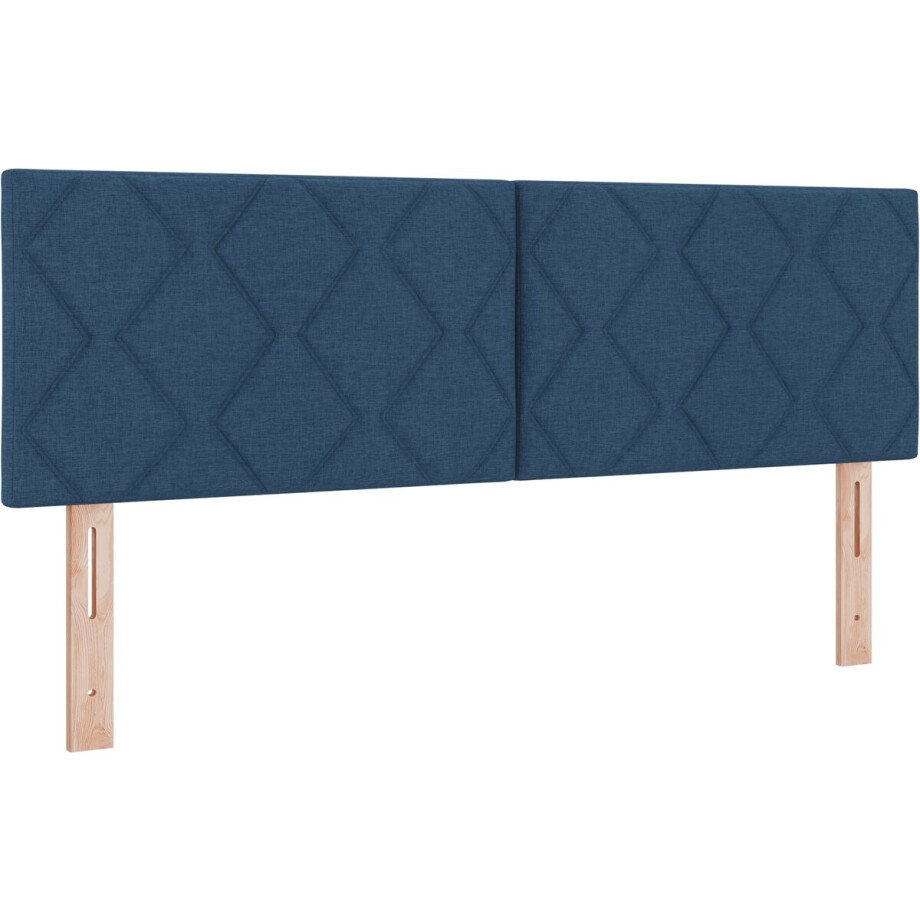 vidaXL - Hoofdbord - Blauw - 160 - cm - Stof afbeelding 1