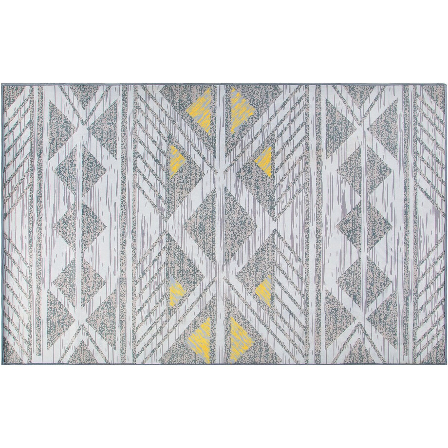 KARGI - Laagpolig vloerkleed - Lichtgrijs - 160 x 230 cm - Polyester afbeelding 1