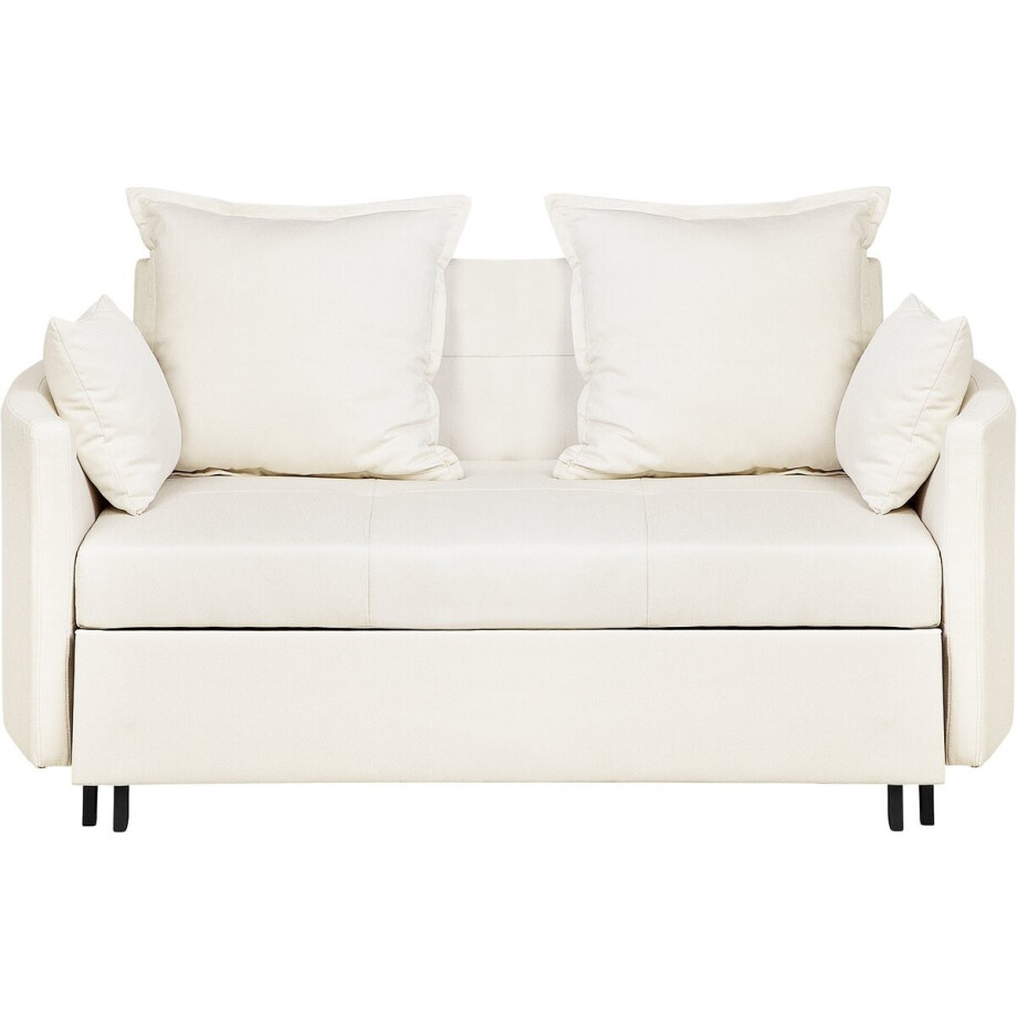 BELIANI HOVIN - Slaapbank 2-zits - Lichtbeige - Polyester BELIANI HOVIN - Slaapbank 2-zits - Lichtbeige - Polyester afbeelding 1