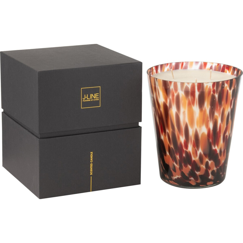 J-Line geurkaars Noa - Magnificient Birch - glas - rood - large - 95U J-Line geurkaars Noa - Magnificient Birch - glas - rood - large - 95U afbeelding 1