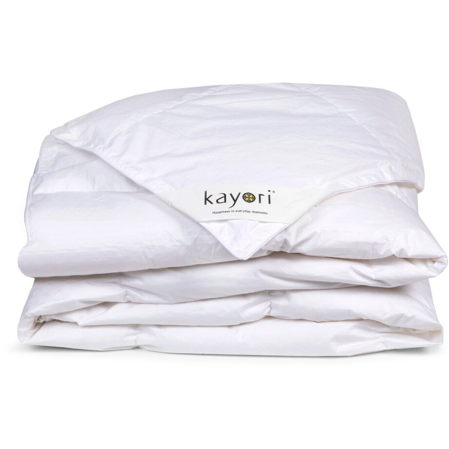 Kayori Anori Dekbed Lente/Herfst Dons - 240x220 - Gerecycled Ganzendons - Luchtig & Isolerend - Katoenen Tijk afbeelding 1