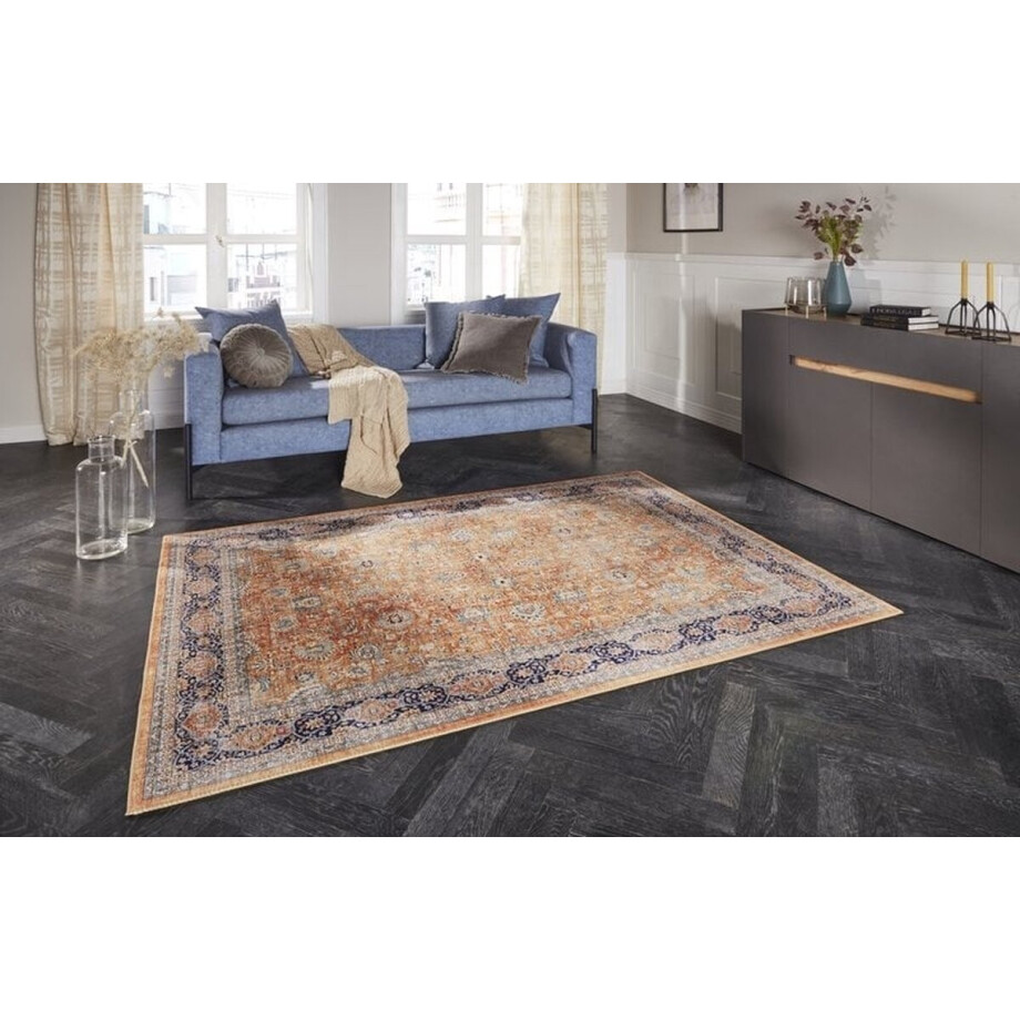 Flycarpets Elle Decoration - Vintage Vloerkleed - Maschad - Klassiek - Geel - 80x150 cm Flycarpets Elle Decoration - Vintage Vloerkleed - Maschad - Klassiek - Geel - 80x150 cm afbeelding 1