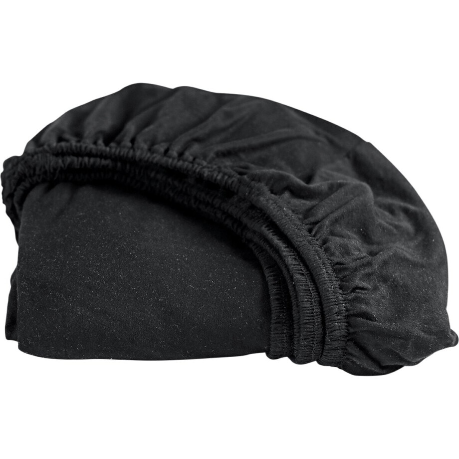 Cinderella - Hoeslaken - tot 25 cm matrashoogte - Jersey - 140x210/220 cm - Zwart afbeelding 1