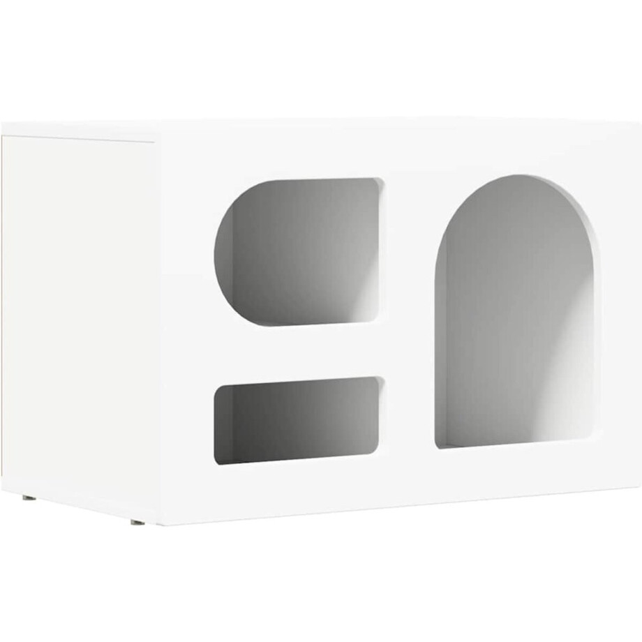 vidaXL - TV - Kast - ELST - 60 - x - 35 - x - 40 - cm - Wit - Bewerkt - hout vidaXL - TV - Kast - ELST - 60 - x - 35 - x - 40 - cm - Wit - Bewerkt - hout afbeelding 1