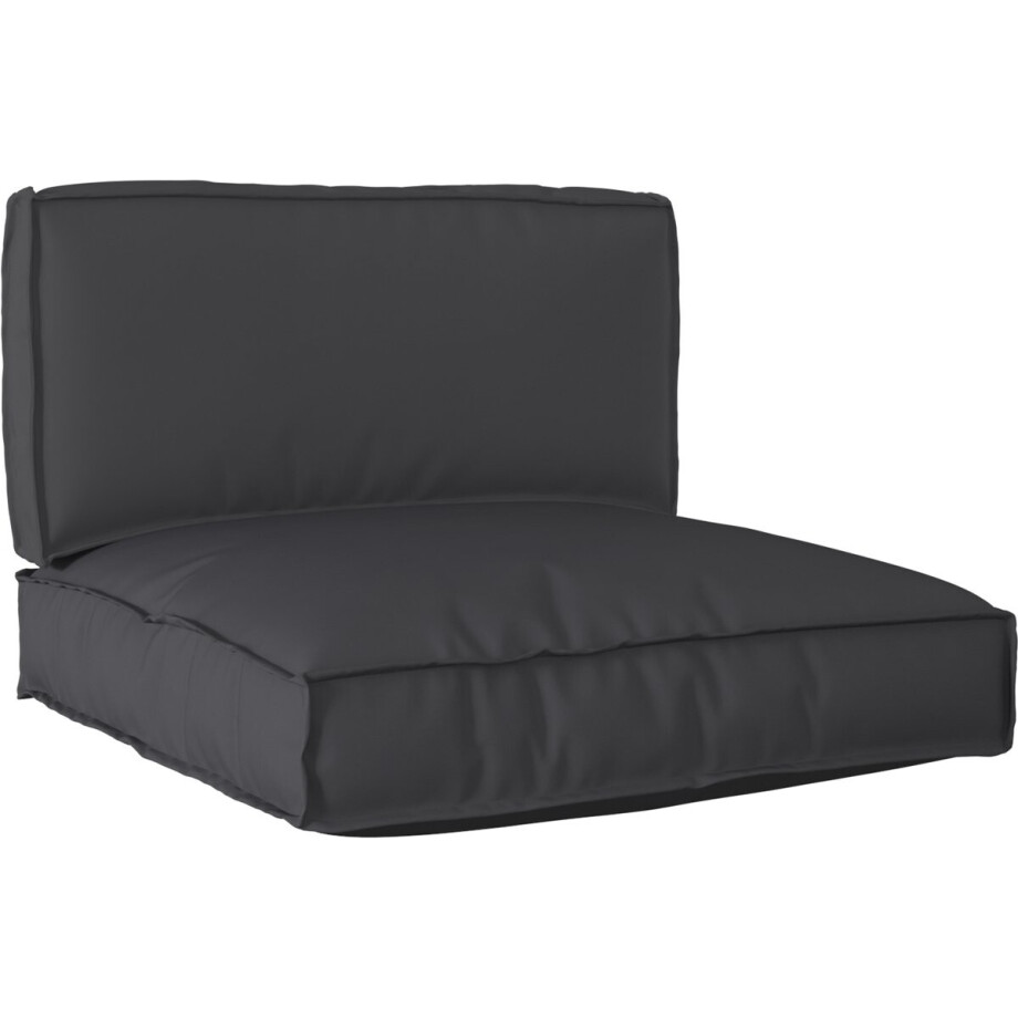 vidaXL - Pallet - Kussen - Set - 2 - pcs - Zwart - Oxford - Stof afbeelding 1